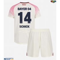 Otroški Nogometni dresi Bayer Leverkusen Patrik Schick #14 Gostujoči 2025-26 Kratek Rokav (+ Kratke hlače)